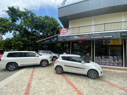 Auto drift car accessories showroom