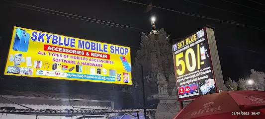 SkY blue mobile accessories shop