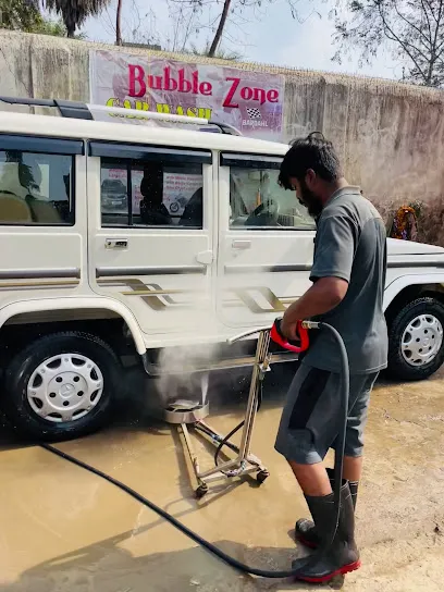 Car wash bubble zone