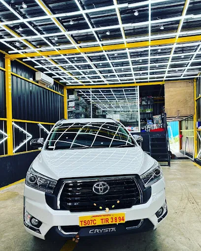 The car detailing studio and car decors