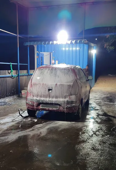Car spark. Water wash
