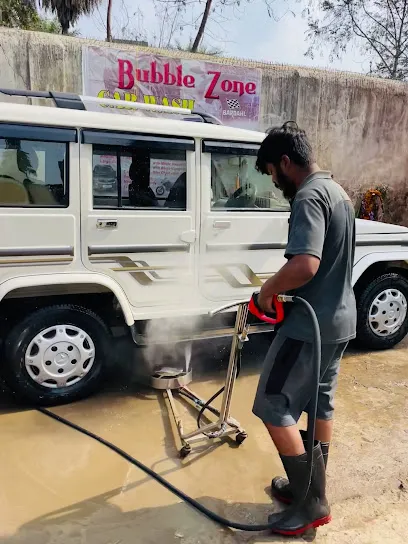 Car wash bubble zone