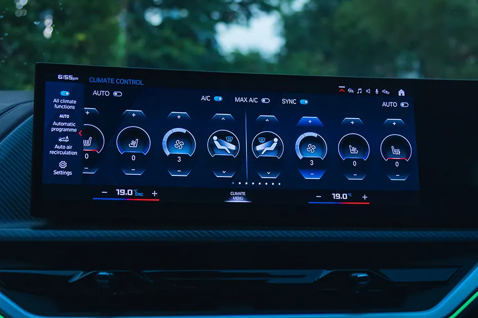 BMW XM Infotainment System Main Menu