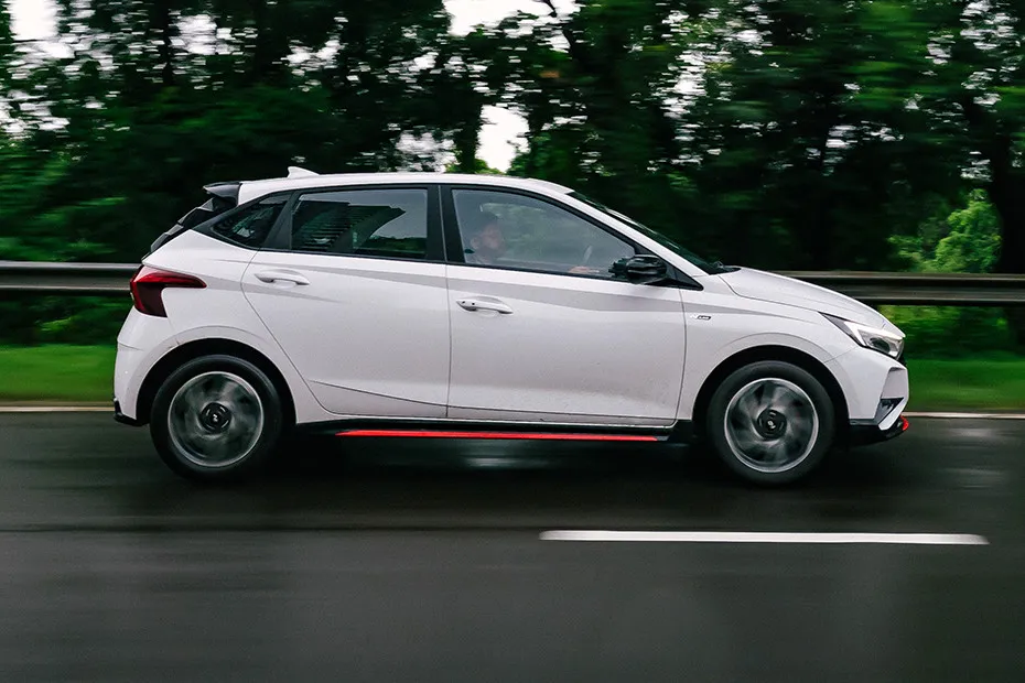 Hyundai i20 N-Line Driving: Side Profile (Right) View
