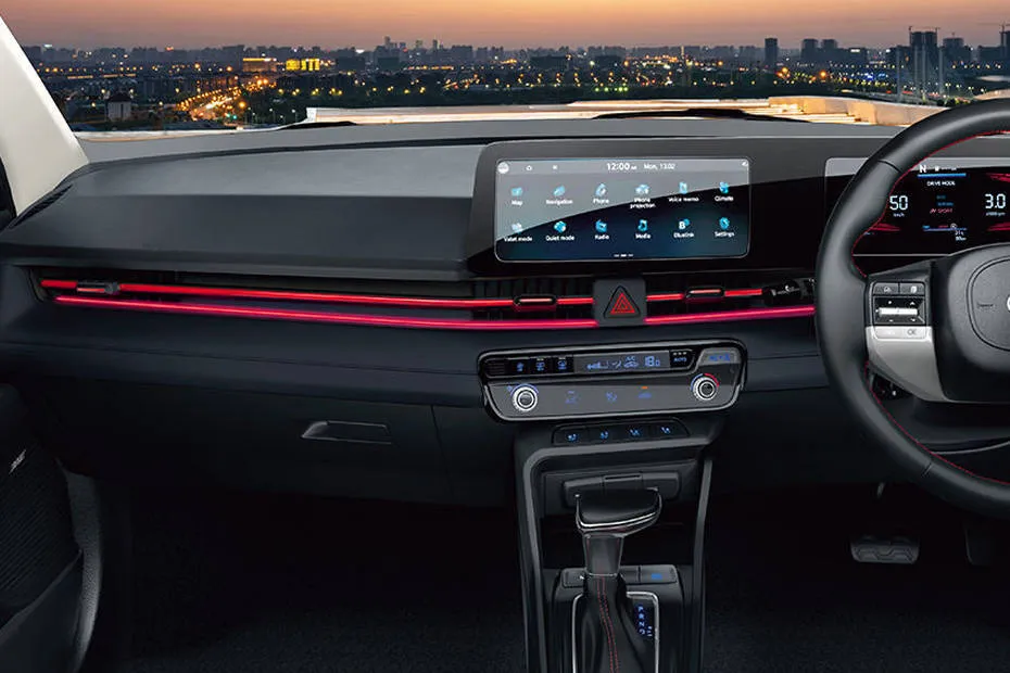 Hyundai Verna Sporty black interiors with red accents
