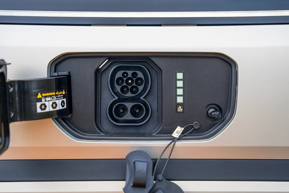 Kia Carens Clavis EV Charging Flap (Open)
