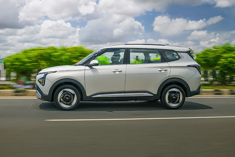 Kia Carens Clavis EV Driving: Side Profile (Left) View