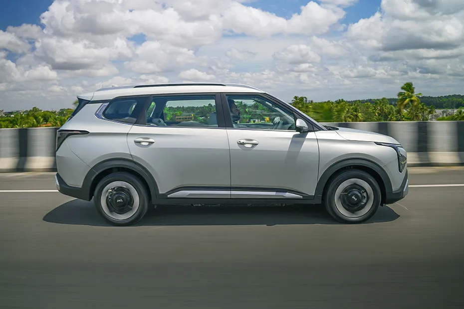 Kia Carens Clavis EV Driving: Side Profile (Right) View
