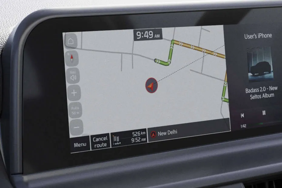 Kia Seltos Inbuilt Live Navigation System