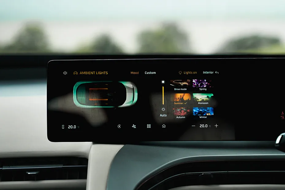 Mahindra BE 6 Ambient Lighting Selection Menu