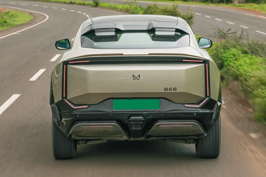 Mahindra BE 6 Driving: Rear View