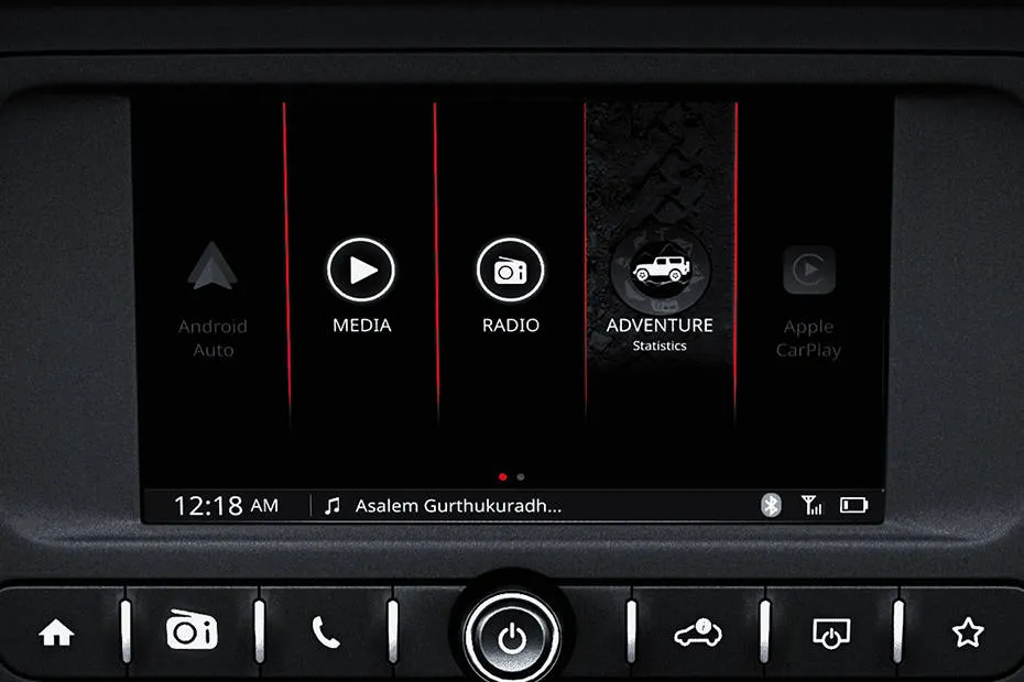 Mahindra Thar Touchscreen Infotainment system