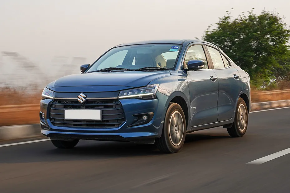 Maruti Dzire Driving: Front Left Quarter View