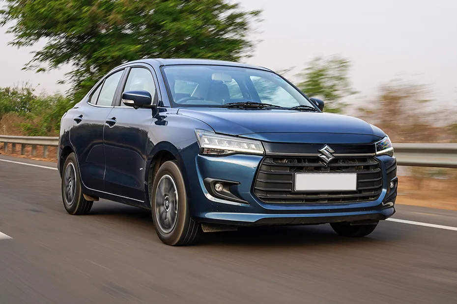 Maruti Dzire Driving: Front Right Quarter View