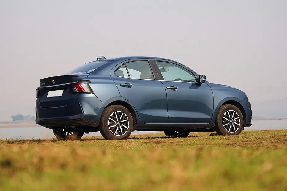 Maruti Dzire Rear Right Three Quarter View
