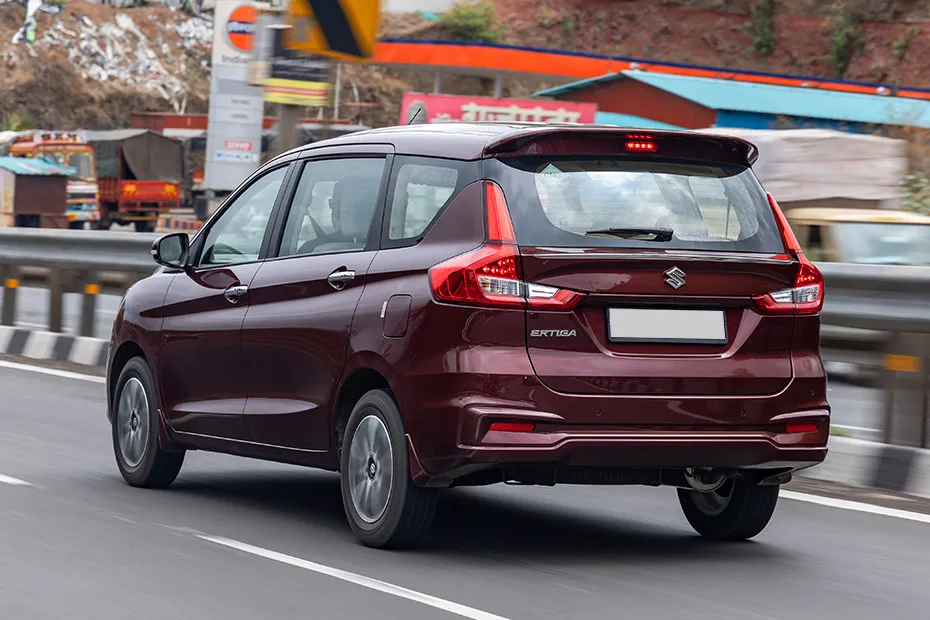 Maruti Ertiga Driving: Rear Left Three Quarter View