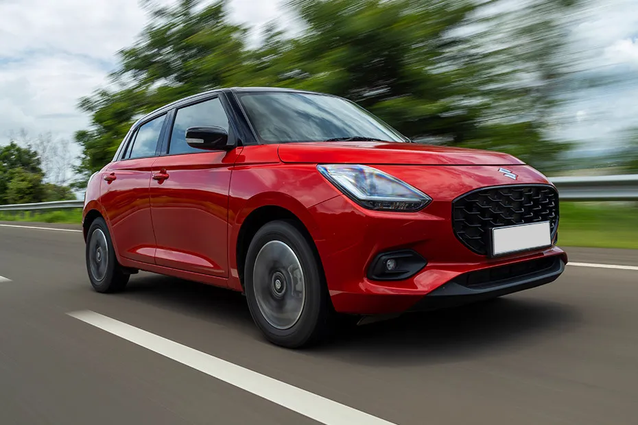 Maruti Swift Driving: Front Right Quarter View