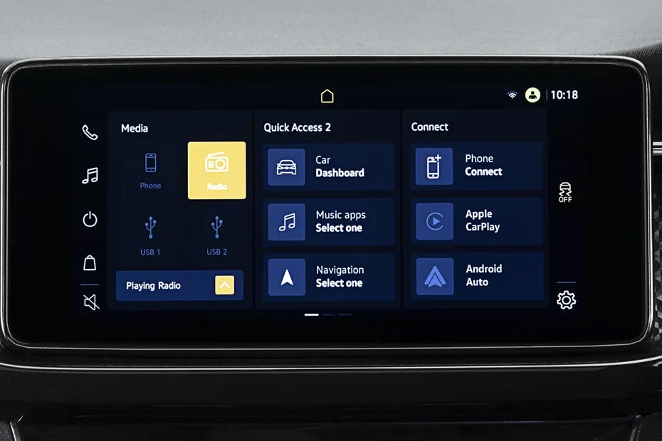 Skoda Kushaq Infotainment System Main Menu