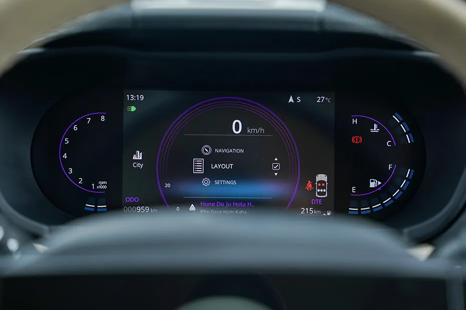 Tata Altroz Settings Menu