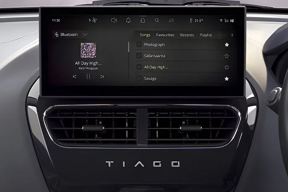 Tata Tiago Infotainment System Main Menu