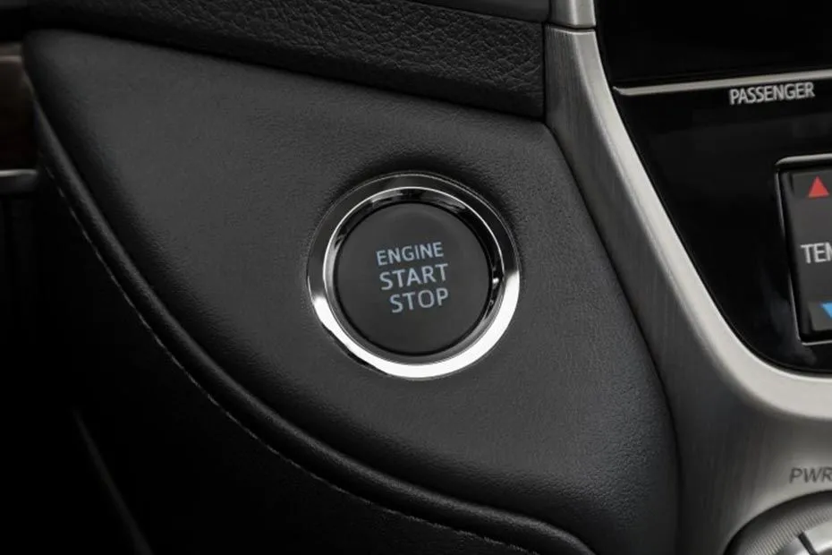 Toyota Land Cruiser 200 As can be expected from a car of its stature, the Land Cruiser comes with a chrome bordered push start/stop button.