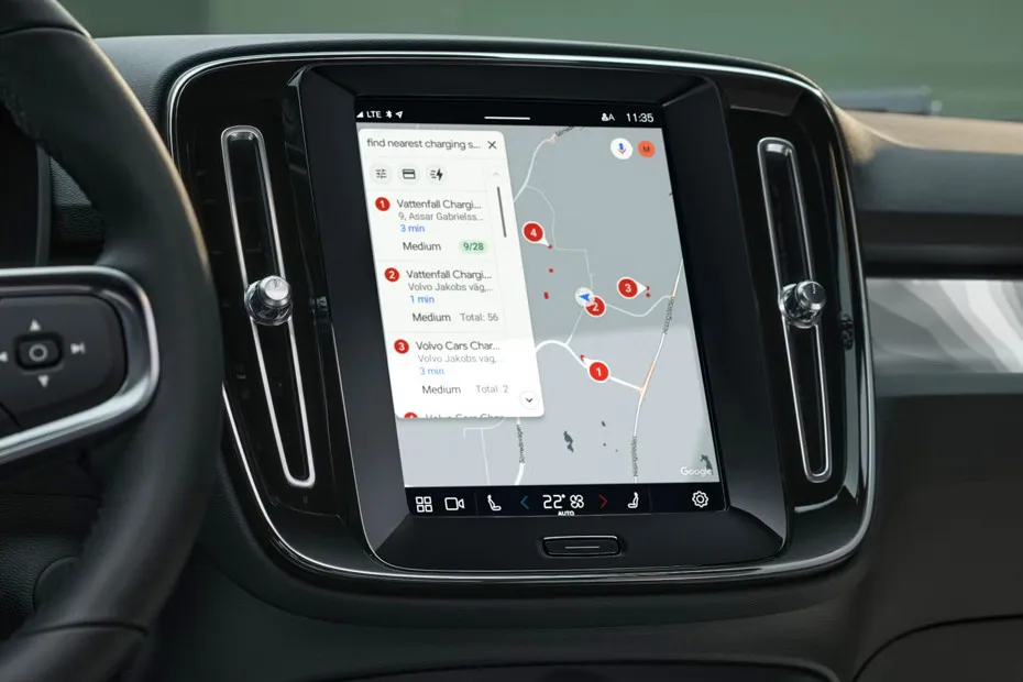 Volvo EX40 Navigation or Infotainment Mid Closeup