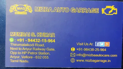 Mizba Auto car carriage Multibrand premium car service Vellore