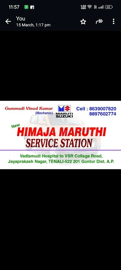 New HEMAJA MARUTI SERVICE STATION TENALI.