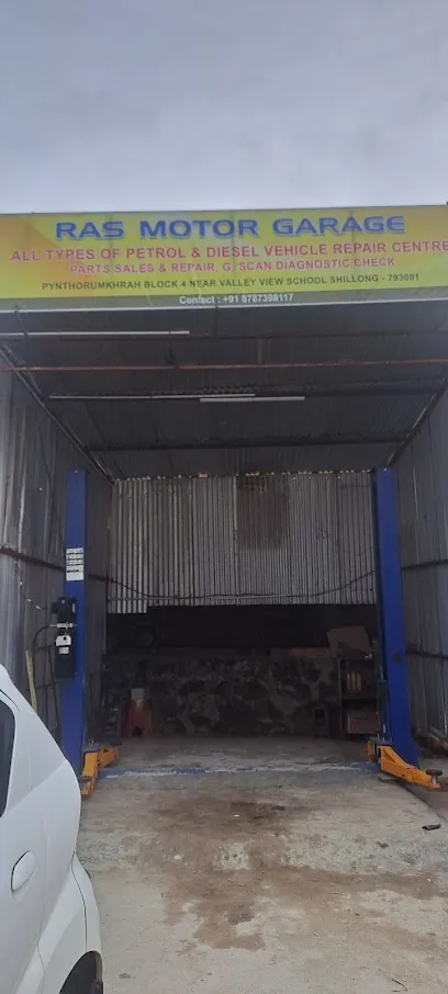 RAS MOTOR GARAGE PYNTHORBAH BLOCK 4 NEAR VALLEY VIEW SCHOOL SHYIAP LINK ROAD SHILLONG 793001 MEGHALAYA
