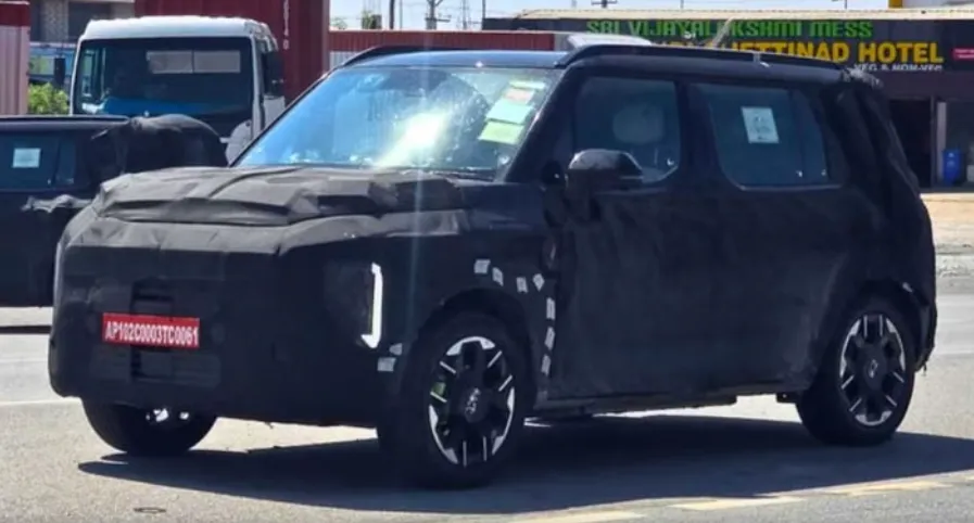 Kia Syros EV Spied in India Ahead of its 2026 launch