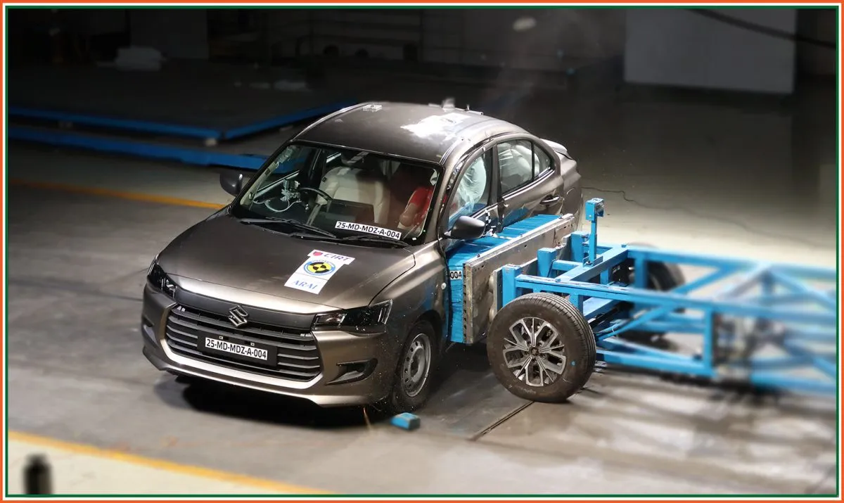 Maruti Suzuki Dzire Gets a 5-Star Rating in BNCAP