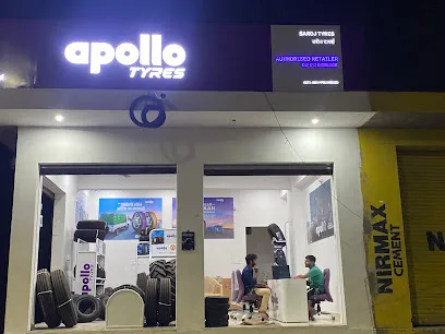 Apollo exclusive showroom , saroj tyres / all brands tyres / wheel alignment & wheel care
