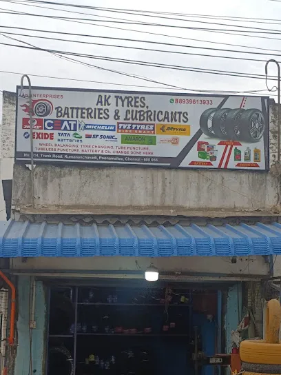 AK TYRES BATTERIES AND LUBRICANTS