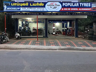 Popular tyres and Alignments Gudalur , Popular Pollution centre.