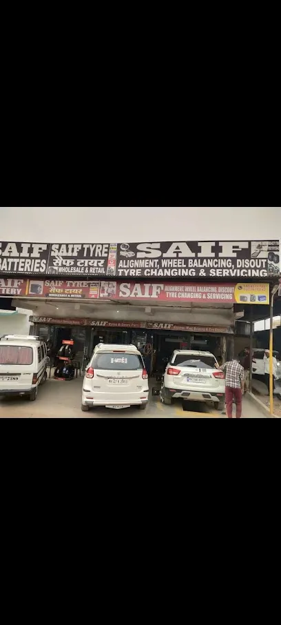 Saif Tyres Alignment and Service Center.