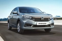 Honda Amaze 2nd Gen Driving: Front Right Quarter View
