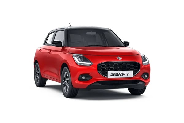Sizzling Red With Bluish Black Roof